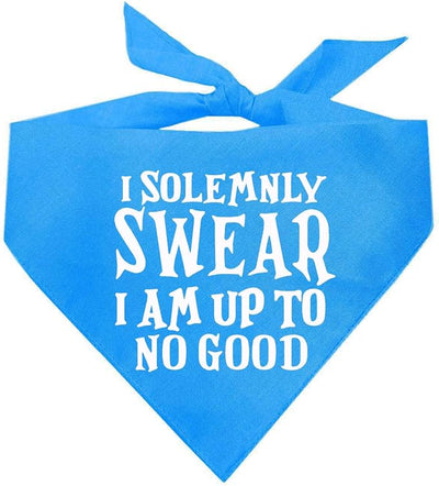 I Solemnly Swear I Am Up to No Good Dog Bandana (Turquoise, OS 1101)