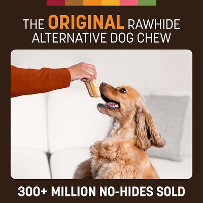 Earth Animal No Hide Chews - Long Lasting Rawhide Free Small Dog Chews Rolls, Chicken - 6 Count