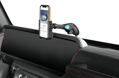 WeatherTech WindshieldFone - Universal Windshield-Mounted Car Phone Holder - Turquoise Billet Knobs