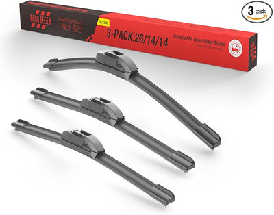 BERG REGEN® 16"+14"+14“ Silicone Windshield Wiper Blades Replacement for Toyota FJ Cruiser 2014 2013 2012 2011 2010 2009 2008 2007 OEM Quality All-Season Automative Wiper Blades U/J Hook Pack of 3