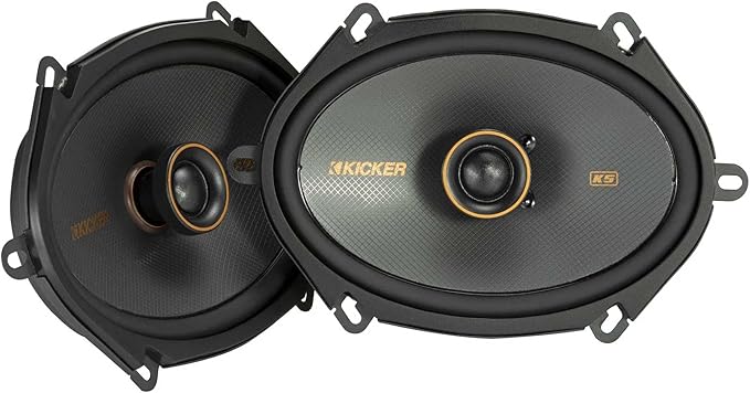 KICKER 51KSC6804 KS-Series 6x8 Coaxial Speakers with .75" tweeters, 4-Ohm, Pair