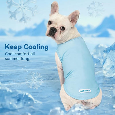 cyeollo 2 Pack Dog Cooling Shirt, Lightweight Sun Protection Sleeveless Dog Vest, Breathable Summer Clothes for Small Dogs Boy & Girl, Soft Pet Tshirts, Yellow Duck S