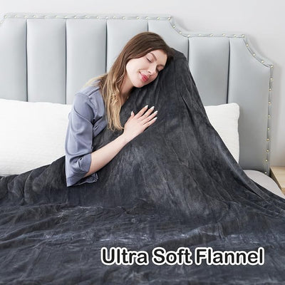 Eydna Electric Heated Blanket Full Size 72"x84",Fast Heating Throw, Soft Microplush for Bed & Couch, 10 Hours Auto Off & 5 Heating Levels, Machine Washable, Gifts for Womens & Family-Mist Gray