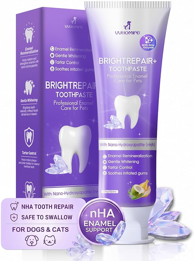 6% nHA Dual-Enzyme Pet Toothpaste for Dogs & Cats, Sensitive Teeth, 3.52oz | Gentle Enamel Care. Gum Comfort. Smooth Brushing Feel. Daily Fresh Breath Support.
