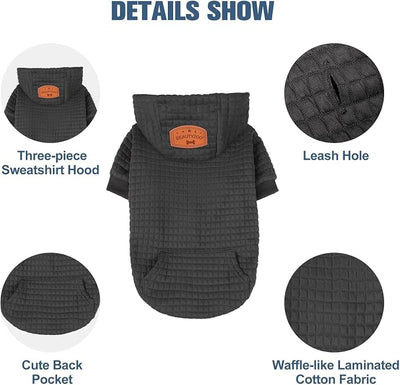 BEAUTYZOO Dog Hoodie for Small Medium Large Dogs, Winter Fall Warm Dog Clothes for Puppy S M Sized Dogs Girl Boy, Dog Sweater Shirt Hoodies with Pocket Bulldog Pitbull Cat Clothing Coat