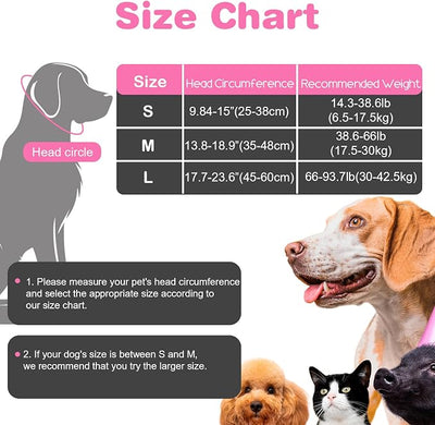Dog Ear Muffs Noise Protection, Swimming Waterproof Dog Ear Caps, Rose DogEar Covers for Bath, Pet Ears Muffs for Noise Bath, for Ears Protection(L)