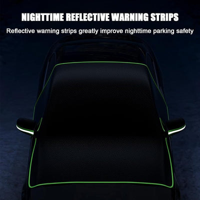 Car Windshield Snow Cover for VW Taos/Tavendor/Tayron/Tera/Touareg Half Car Cover Snow Ice Frost Resistent Auto Cover Winter Magnetic Windshield Frost Cover,Black Orange