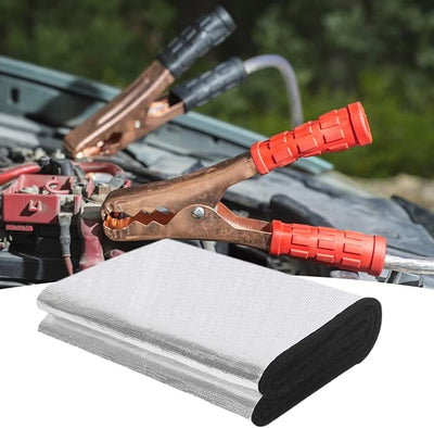 Car Battery Insulated Sleeve 40.16×7.09 inch Fireproof Flexible Shield | Car Battery Insulation Blanket for Trailer Boat Marine Cold Weather Winter ATV Motorcycle Lawn Mower RV