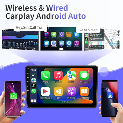 Car Radio for Dodge Challenger & Dodge Avenger 2008-2014 Stereo Replacement Upgrade 10” Android 14 Touch Screen Wireless CarPlay & Android Auto Head Unit GPS Navigation Bluetooth WiFi DSP SWC FM Radio