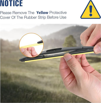 12" Rear Wiper Blade Replacement for Jeep Wrangler 2017-2007 Ford Escape 2012-2008 Flex 2019-2009 Buick Enclave 2017-2008 Tahoe/Suburban 14-07 Yukon 14-07 Rear Windshield Wiper Blade(12-E)