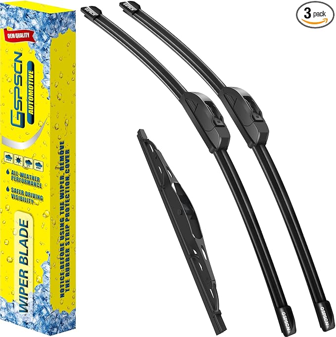 GSPSCN 3 Wipers Replacement for Dodge Caliber 2012 2011 2010 2009 2008 2007，Original Equipment Windshield Wiper Blades 24"+17"+10" (set of 3) J hook