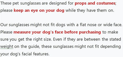 G002 Dog Pet Clear Lens Costume Glasses Small to Medium Breeds 12LBS~30LBS Prop Photoshoot Sunglasses (BR Round Black-Clear)