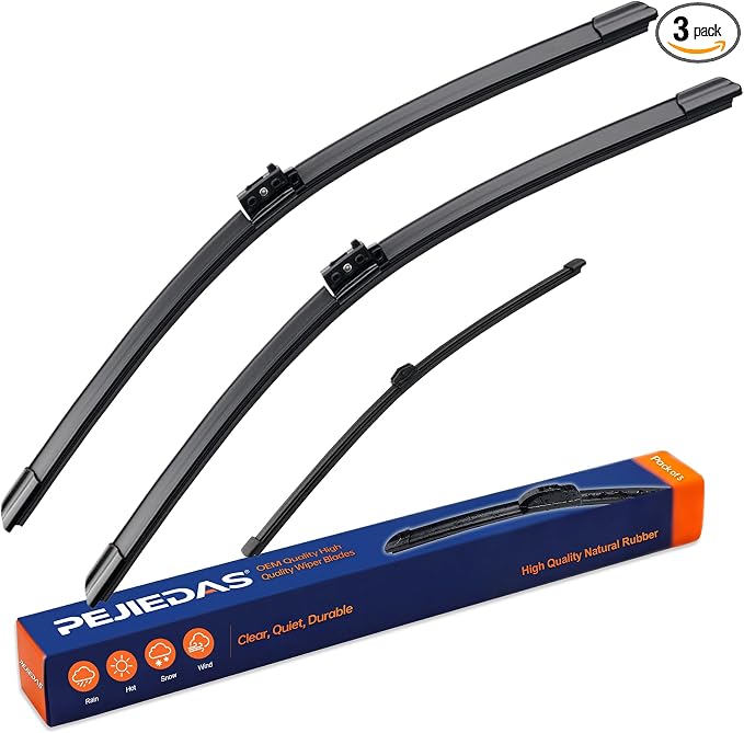 3 Replacement Wiper Blades For Mercedes-Benz GLE350 450 580 2020 2021 2022 2023 26" + 22" + 13" Front and Rear Wiper Blades (Pack of 3)