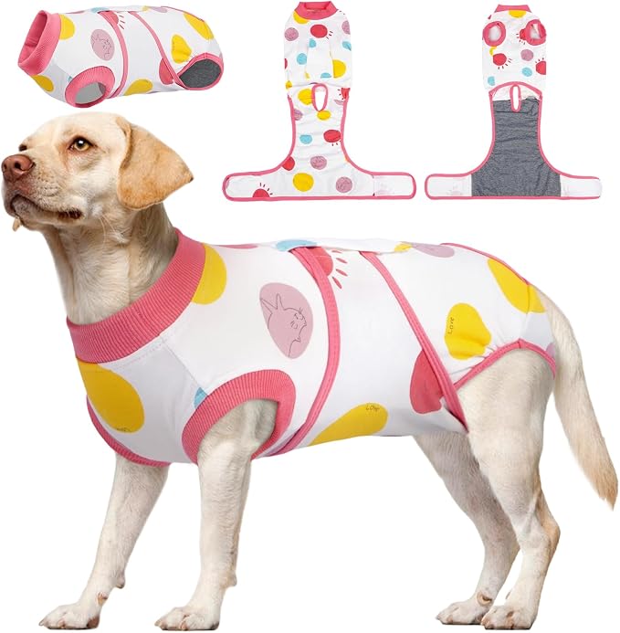 Dog Recovery Suit for Female Male Dogs, Post-Surgery Bodysuit for Spay Neuter, Dog Onesie After Surgery, Anti-Licking Pet Surgical Recovery Suit