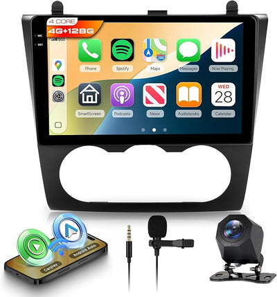 Android Car Radio for Nissan Altima 2008-2012 with Wireless CarPlay Android Auto, Orderich 4G+128G 9 Inch Touchscreen Car Stereo Mirror Link GPS Navigation WiFi Bluetooth FM RDS EQ SWC Backup Camera