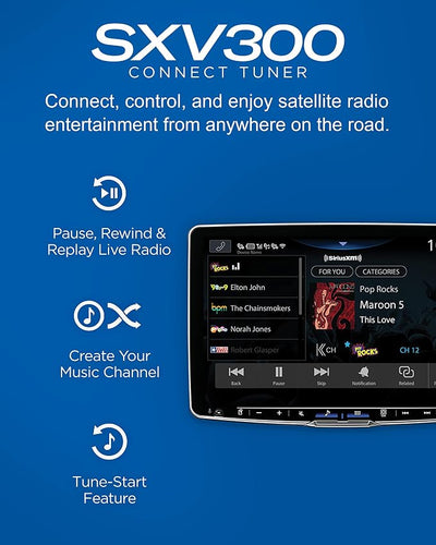 SiriusXM SXV300v1 Connect Vehicle Tuner Kit for Satellite Radio with Free 3 Months Satellite and Streaming Service (Renewed)