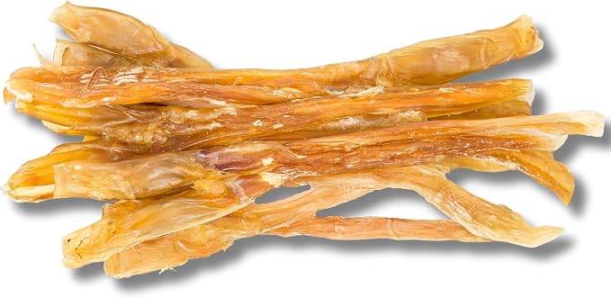 Beef Tendon Chews for Dogs - 8 Inch All Natural, Free-Range, Grass-Fed Premium USDA Gambrol Beef Tendon Stick Treats - Made in USA (1 Pound - 21-23pcs)