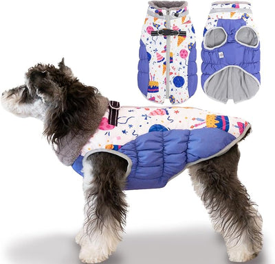 CuteBone Waterproof Winter Coat with Harness, Reflective Warm Jacket with Zipper for Cold Weather, Snowsuit for Small Medium Large Dogs YRFN09XXL