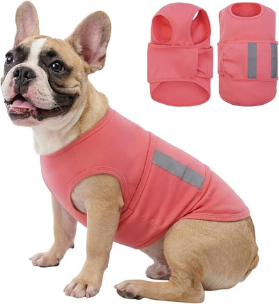 Dog Anxiety Calming Vest, Gentle Compression Anxiety Suit for Dogs, Breathable Dog Calming Wrap for Separation Anxiety, Thunder, Fireworks, Vet Visits, Pink S