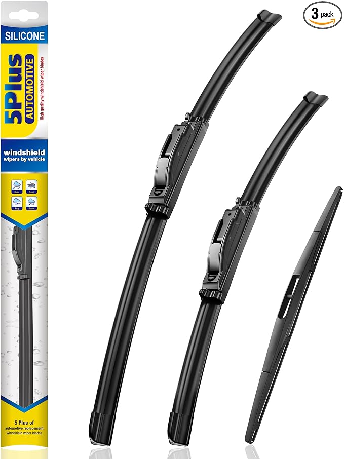 5 PLUS Silicone Windshield Wipers Replacement for 2011-2008 Subaru Impreza Wiper Blades(3 PCS),Water Repellent Automotive Replacement Windshield Wiper Blades for My Car -24"/16"/14"