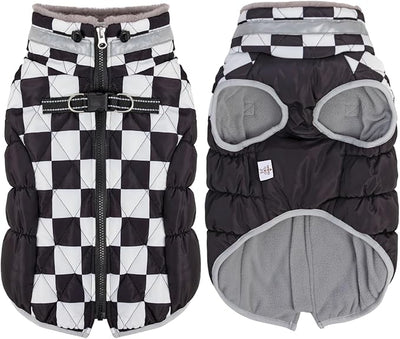 CuteBone Waterproof Thick Dog Winter Coat Doggie Jacket Warm Pet Clothes Comfortable Puffer Dog Vest for Small Medium Large Dogs with Harness Hole YRFN16L