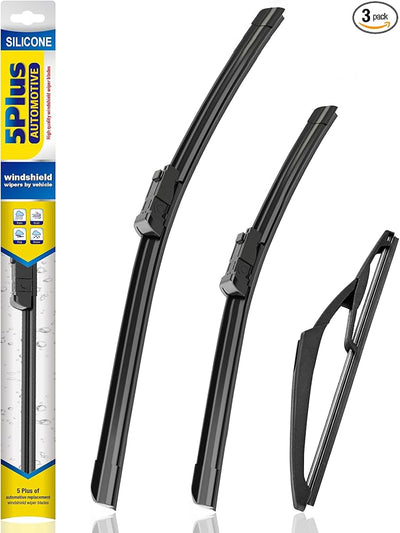 5 PLUS Silicone Windshield Wipers Replacement for 2025-2022 Nissan Pathfinder Wiper Blades(3 PCS),Water Repellent Automotive Replacement Windshield Wiper Blades for My Car -26"/19"/10"