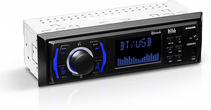 BOSS Audio Systems 616UAB Car Stereo With Bluetooth - Single DIN, MP3, USB, Aux-in, AM/FM, No CD DVD Player
