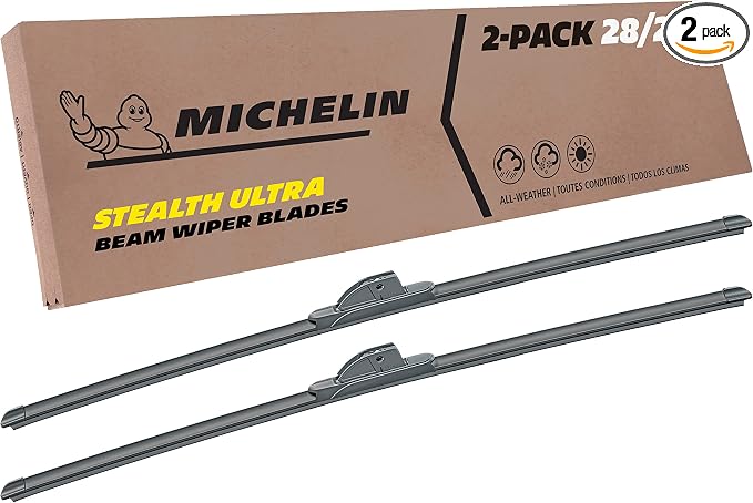 Michelin 19-2828SUBA Stealth Ultra Twin Pack 28 inch Wiper Blade Fits Select Ford, Dodge, Chrysler, Mercedes-Benz, Plymouth, Kia, Cadillac, Maybach, Model Years (2 Pack)