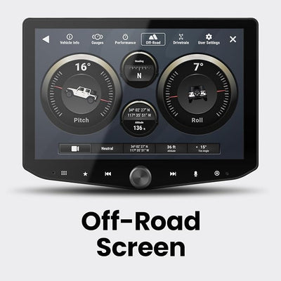 Stinger 10.1" Certified Wireless Car Play Android Auto, Touchscreen Stereo for Wrangler JL (18-23)/Gladiator JT (20-23) Complete Radio System, Off Road Gauges Designed in USA HEIGH10+