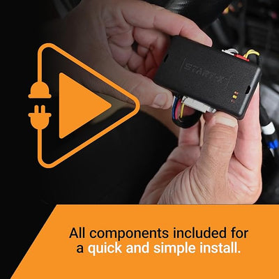 Start-X Remote Starter Kit for Jeep Compass (2019, 2020, 2021, 2022, 2023, 2024, 2025) & Renegade (2018-2022) Vehicles | Push-to-Start Ignition | Plug & Play Install | Zero Wire Splicing