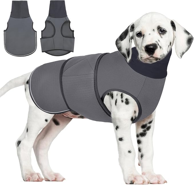 Dog Anxiety Vest, Dog Anxiety Calming Hoodie, Pet Thunder Jacket Calming Shirt for Fireworks, Thunder, Travel, Separation, Noise Block & Ear Protection Recovery