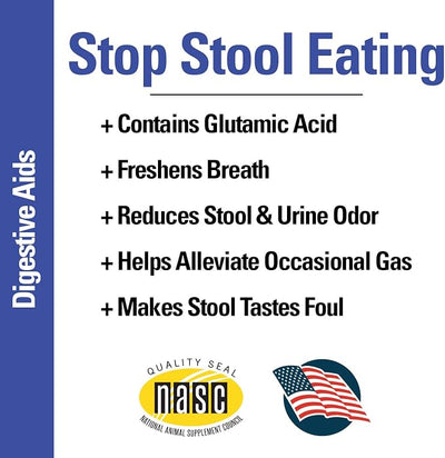 Vet Classics Stop Stool Eating Pet Health Supplement for Dogs – Dog Breath Freshener – Stops Dogs from Eating Stool – Enzymes, Probiotics – 180 Soft Chews