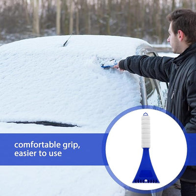 GALPADA Portable Car Window Ice Scraper for Snow and Ice Removal with Long Handle, Heavy Duty Pp Material, Compact and Efficient Snow Shovel Scraper for Winter Automotive Care