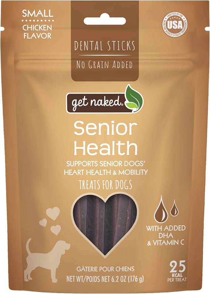 Dental Sticks Grain-Free Chicken Flavor Dog Treats, Senior Health Small 6.2-oz Bag