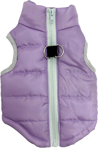 Winter Waterproof Windproof Vest Coat for Small Medium Dogs - Warm Jacket for Cold Weather (Not Suitable for Big Dogs) X-Purple L