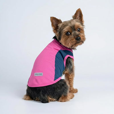 Fitwarm 2 Pack UPF 50+ UV Sun Protection Dog Shirt, Lightweight Breathable Cooling Vest, Quick Dry Dog Summer Clothes for Small Dogs Boy Girl, Reflective Label Pet Cat Outfit, Pink, Large