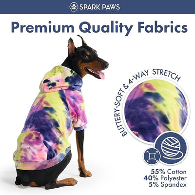 Spark Paws Dog Hoodie – Premium Dog Sweater for Small, Medium, and Large Dogs | Warm Outfits for French Bulldogs, Pitbull, Puppy, Winter Jacket Alternative - Berry Lemonade - M