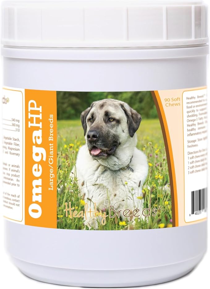 Anatolian Shepherd Dog Omega HP Fatty Acid Skin and Coat Support Soft Chews 90 Count
