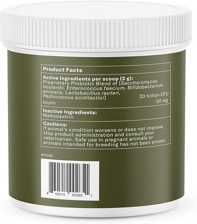 Nom Nom Dog GI-Targeted Probiotic Support - with Prebiotic Fiber, Inulin, and Saccharomyces boulardii - Gut Health Dog Probiotics for Gastrointestinal and Stomach Relief (GI Powder)