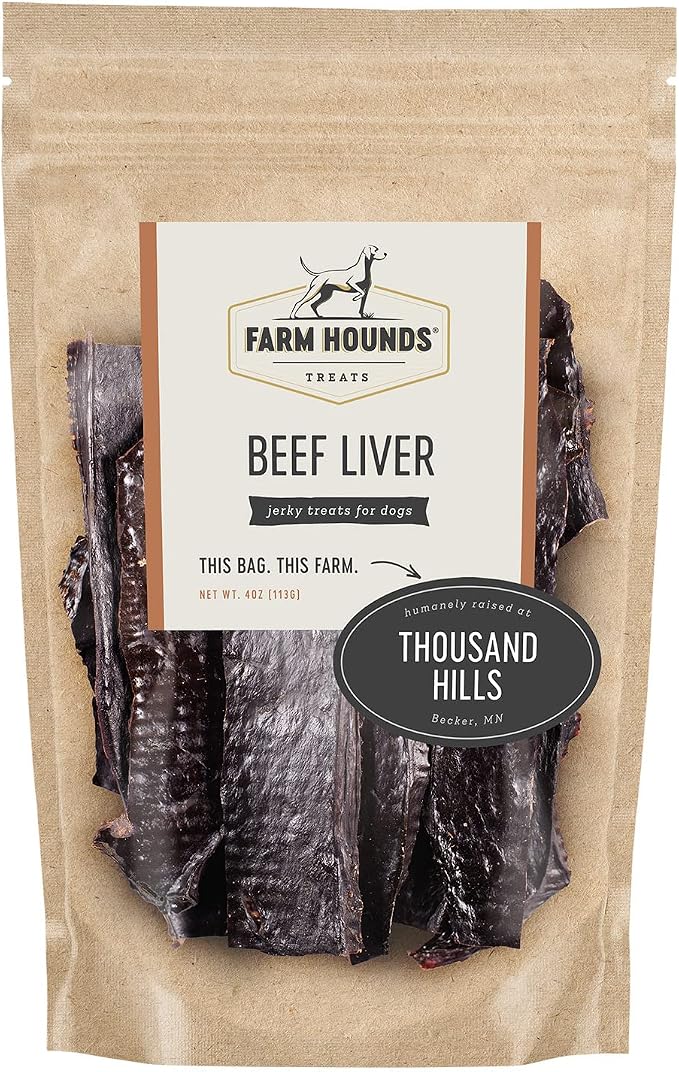 Beef Liver - Premium Natural Beef Liver Jerky For Dogs - Made From 100% Humanely Raised Cattle - Organ Treats - Great For Training & Treats - No Added Fillers - Made in USA - 4oz -1 Pack