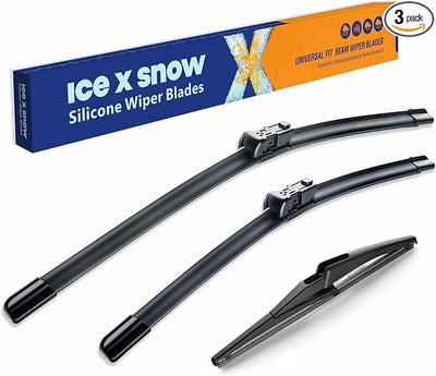 ICEXSNOW® Silicone Windshield Wiper Blades Replacement for Jeep Renegade 2015-2022 Automotive Replacement Windshield Wiper Blades,(22"+20"+10" Front Rear Wiper Blade Set)