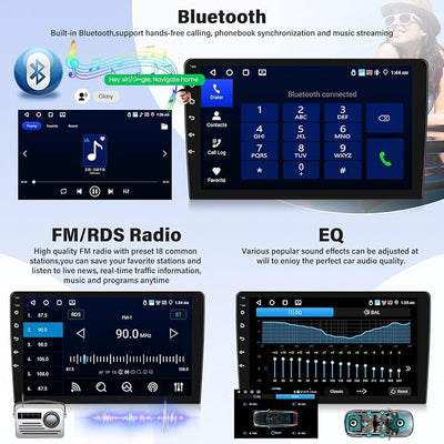 [4+64G] 8-Core Qualcomm Android 15 Car Radio Stereo for Jeep Compass 2017-2020 with Wireless Carplay&Android Auto,10.1 Inch Car Radio with Mirror Link Bluetooth 5.1 FM/RDS DSP WiFi GPS SWC