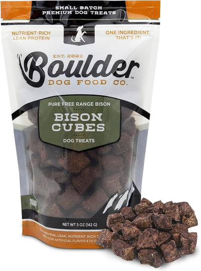 Bison Cubes: Pure Bison Dog Treats - All Natural, Vet Approved, Single Ingredient, Grain Free, Healthy & Nutritious Treats for Dogs (Bison Lung, 16oz)