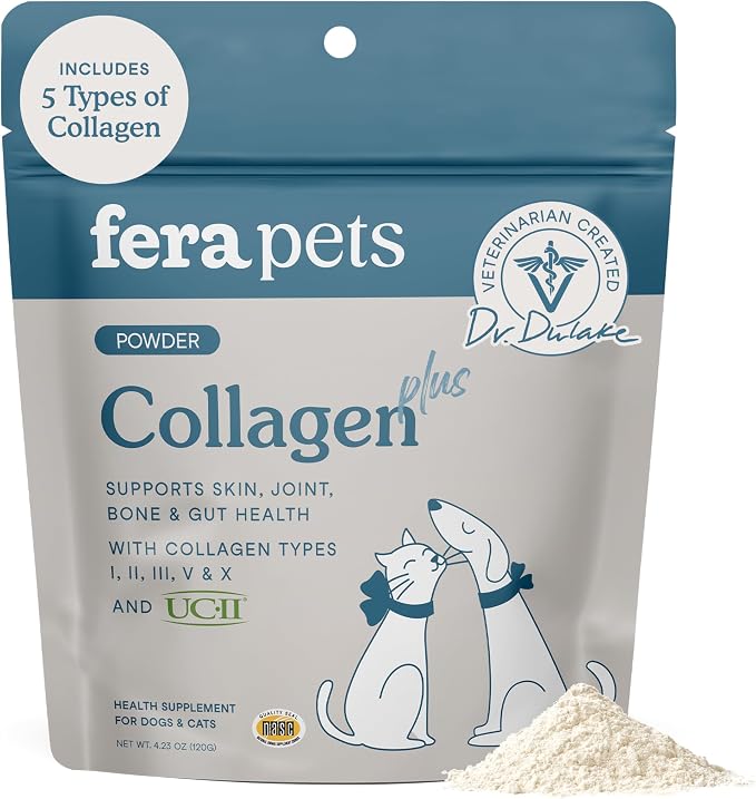 Cat & Dog Collagen Powder Dog Food Topper with UC-II - 4.23 oz