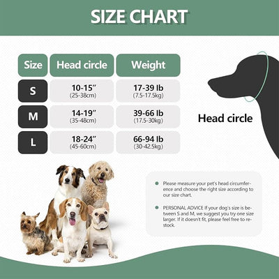 JOHNBOLIN Dog Ear Muffs - No Shake Ear Wrap & Quiet Calming Hoodie, Adjustable Head Snood Cover for Dogs, Noise & Anxiety Relief, Hematoma Protection for Grooming, Bath, Drying, Fireworks (Green, L)