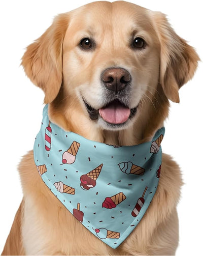 W Brings Bandana for Dogs | This Stunning Gorgeous Design Dog Bandana Scarf is Perfect Styling Accessory for Dogs Large, Medium & Small. One Size Fits All. (Medium - Large, Popsicle (OG))