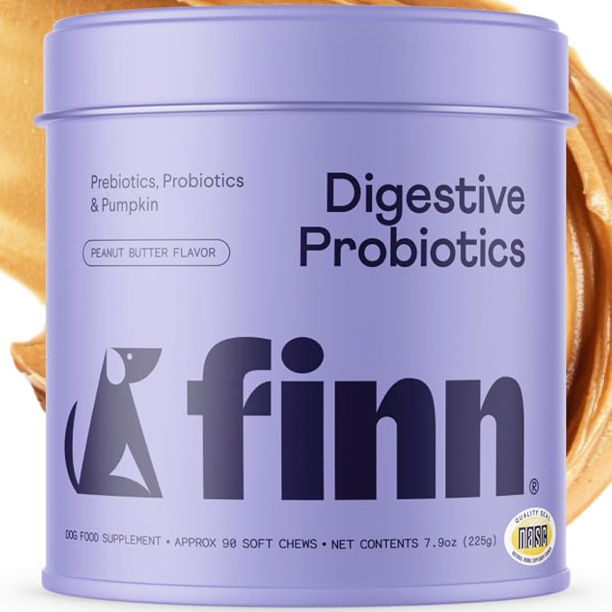 Digestive Probiotics for Dogs | Pumpkin & Prebiotics | Peanut Butter | 6 Live Probiotic Strains, 3 Billion CFU | NASC Certified | Vet Recommended | Supports Regularity & Immune Health