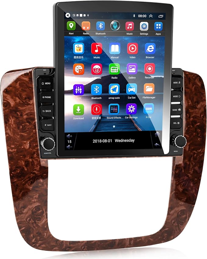 9.7" Car Radio Stereo for Chevy Silverado,for GMC Acadia,for Buick Enclave | Top Trim Adapter Needed,Android 13 GPS Head Unit with 4+64GB,Support Bluetooth, WiFi, DSP, Mirror Link, SWC