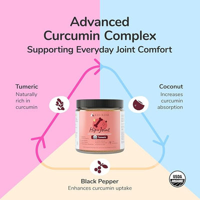 kin+kind Organic Turmeric Hip and Joint Supplement for Dogs and Cats – Supports Healthy Joint Mobility and Inflammatory Response – Vet Formulated – 3x8 oz