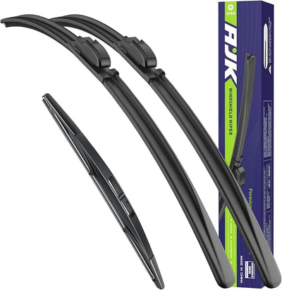 AJK Wiper Blades for INFINITI QX55 2022-2024 and for QX50 2019-2024 | Front & Rear, 3-Piece, OEM, Conventional